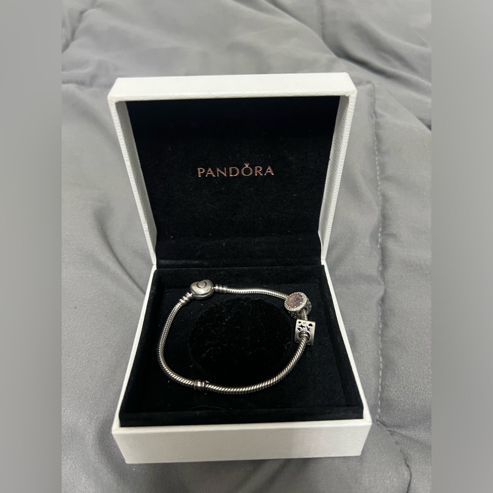 Pandora bracelet with 2 charms